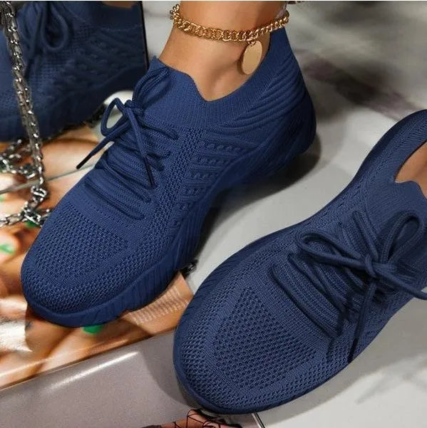 Women Casual Sneakers Lace-up Shoes Ladies Platform Sneakers Female Shoes