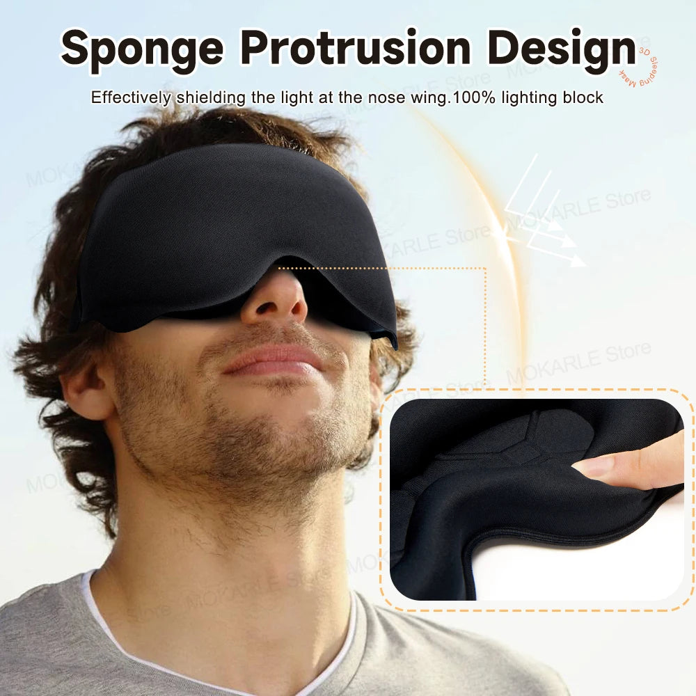 3D Sleeping Mask Blocking Light Sleep Mask For Eyes Soft Sleeping Aid Eye Mask.