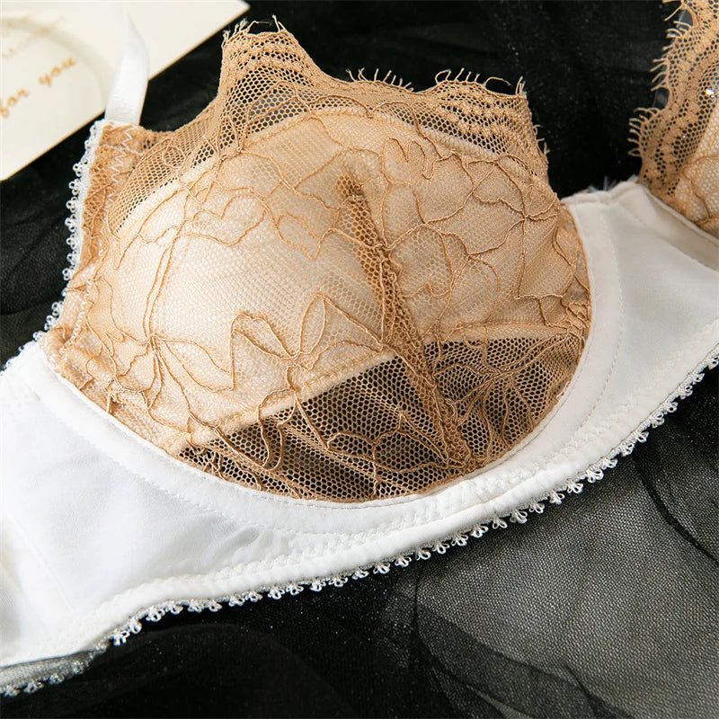 Bra Sets 3-Point Sexy Lingerie Push Up Brassiere Transparent Lace Lingerie Women Fancy Underwear 18 Intimate Lingerie