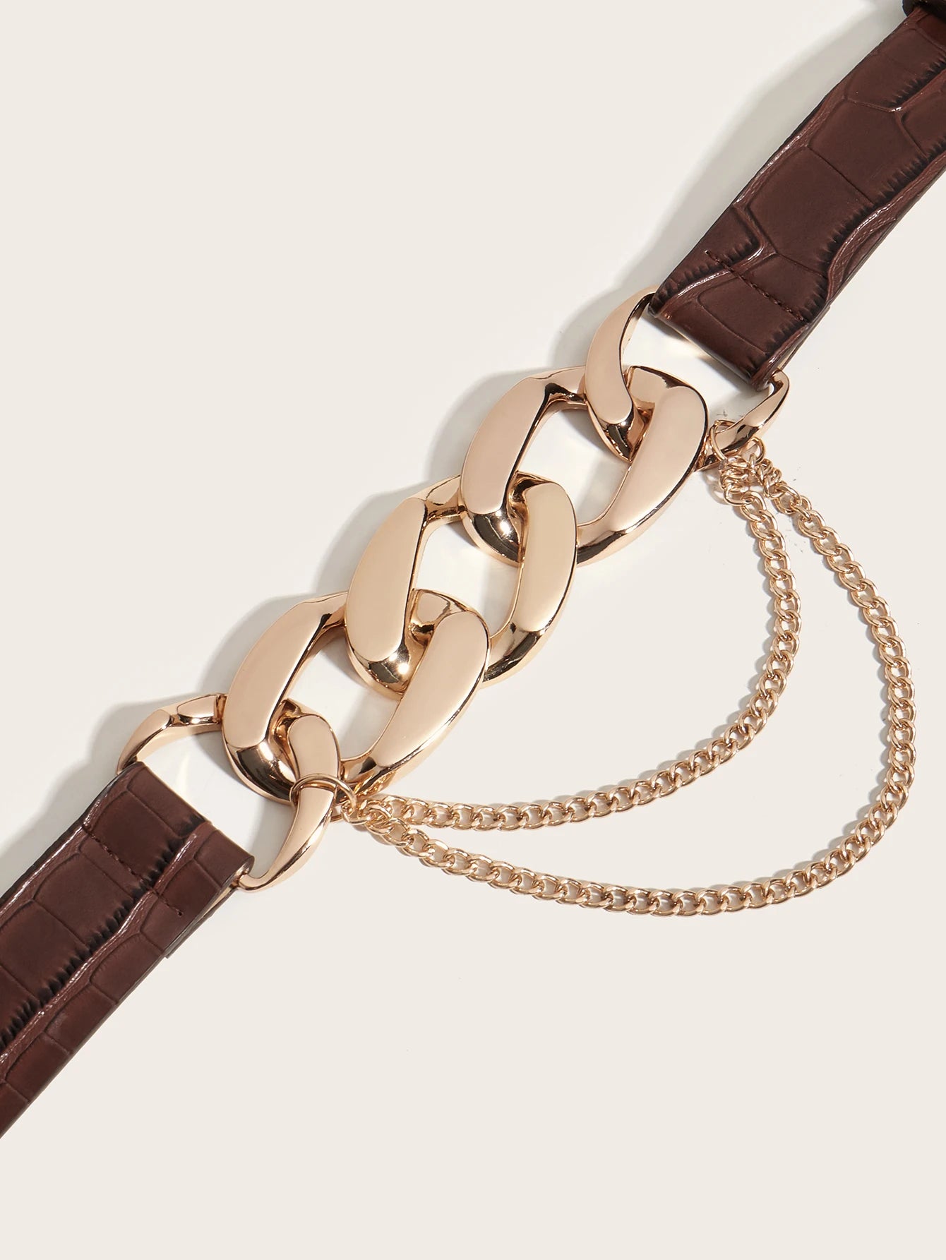 Fashionable removable chain buckle trendy women's belt