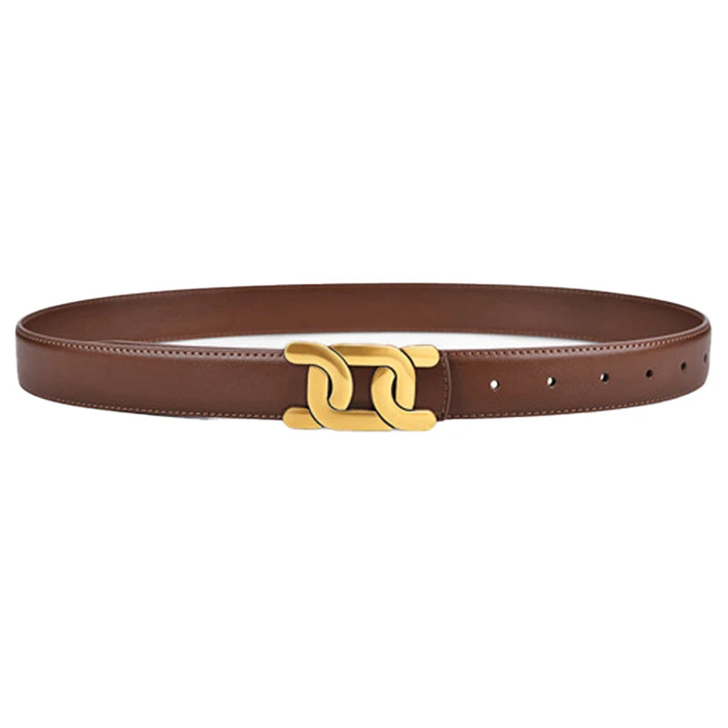 1Pcs Women's Retro Belt Alloy Buckle Fashion Belt Casual Jeans Belt High End Long Skirt Pants Belt