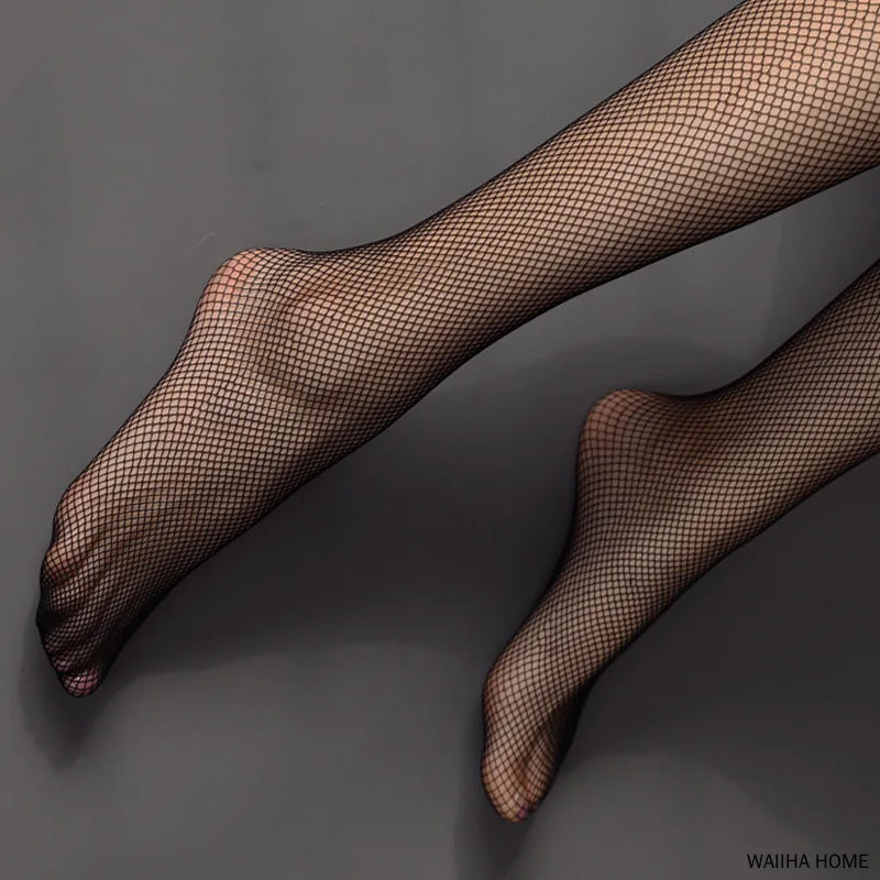 Sexy Black Fishnet Non-Slip Stockings Women Hollow Out Tight High Over Knee Lace Women's Long Stockings New