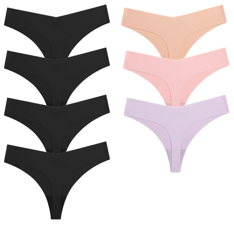 7 Pieces Sexy Lingerie Women's Seamless Panties Silk Female Underwear for Women Elasticity Thongs Secret G-String Fashion Tangas