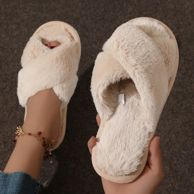 Slippers Women Indoor Light Warm Plush Home Slippers Woman