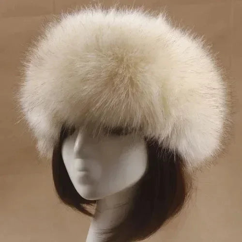 Winter Thick Furry Hair Band Fluffy Women Girl Headband Hat Winter Outdoor Ear Muff Ski Hats Hot