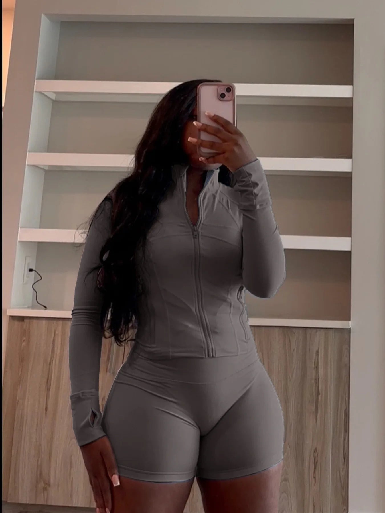 Autumn And Winter New Long Sleeves Zipper Crop top Suits Tracksuits Women's Suits Fashion Pants Female Soild 2 Piece Sets