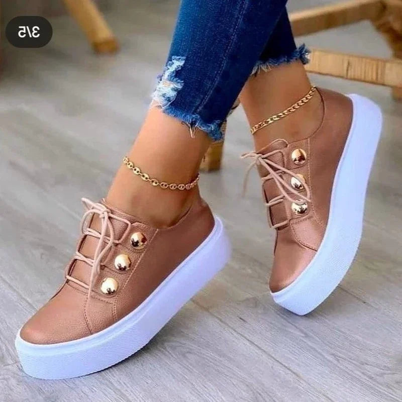 Women Casual Sneakers Woman Fashion Spring Leather PU Sneakers