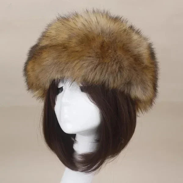 Winter Thick Furry Hair Band Fluffy Women Girl Headband Hat Winter Outdoor Ear Muff Ski Hats Hot