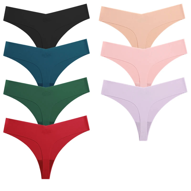 7 Pieces Sexy Lingerie Women's Seamless Panties Silk Female Underwear for Women Elasticity Thongs Secret G-String Fashion Tangas