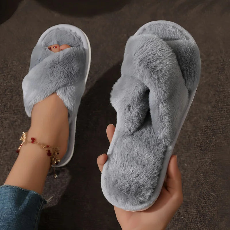 Slippers Women Indoor Light Warm Plush Home Slippers Woman