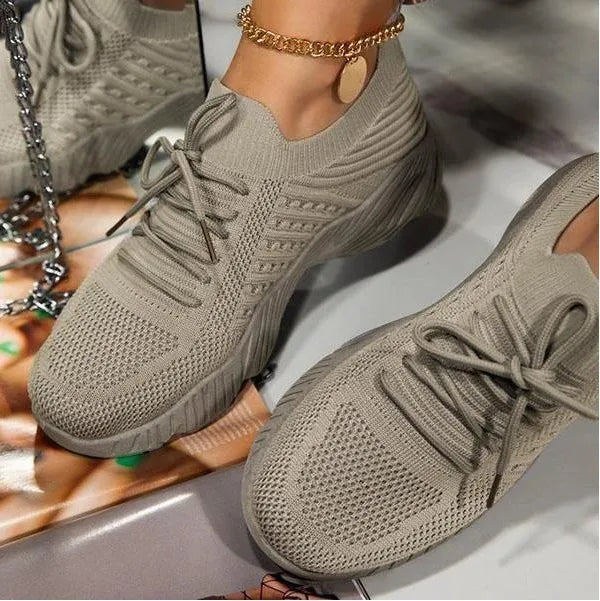 Women Casual Sneakers Lace-up Shoes Ladies Platform Sneakers Female Shoes