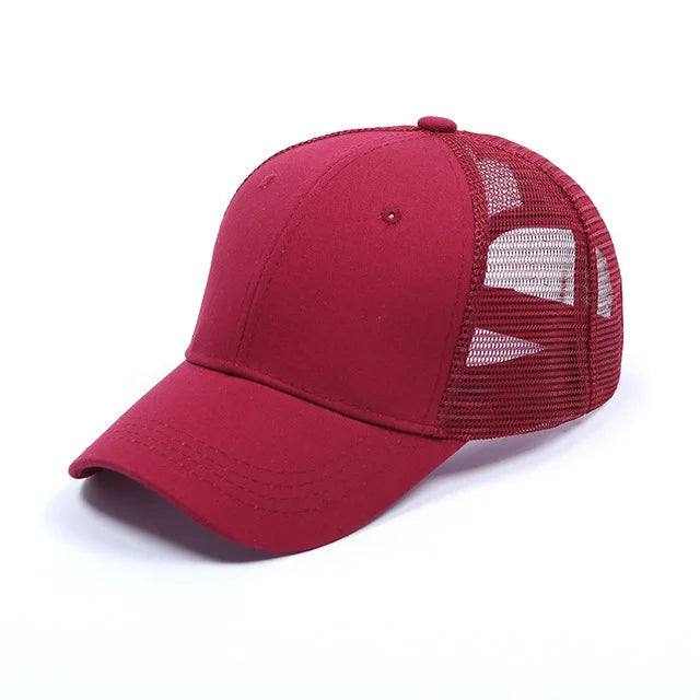 High Ponytail Baseball Cap for Women Spring Summer Sun Hat Running Snapback Hat Messy High Bun Women's Caps Female