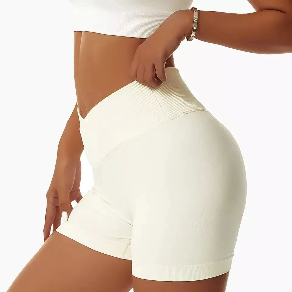 Yoga Impact Shorts Women Scrunch Bum Gym Shorts Low Waist Seamless Yoga Shorts Workout Biker Short Stretch Fitness Short Pants