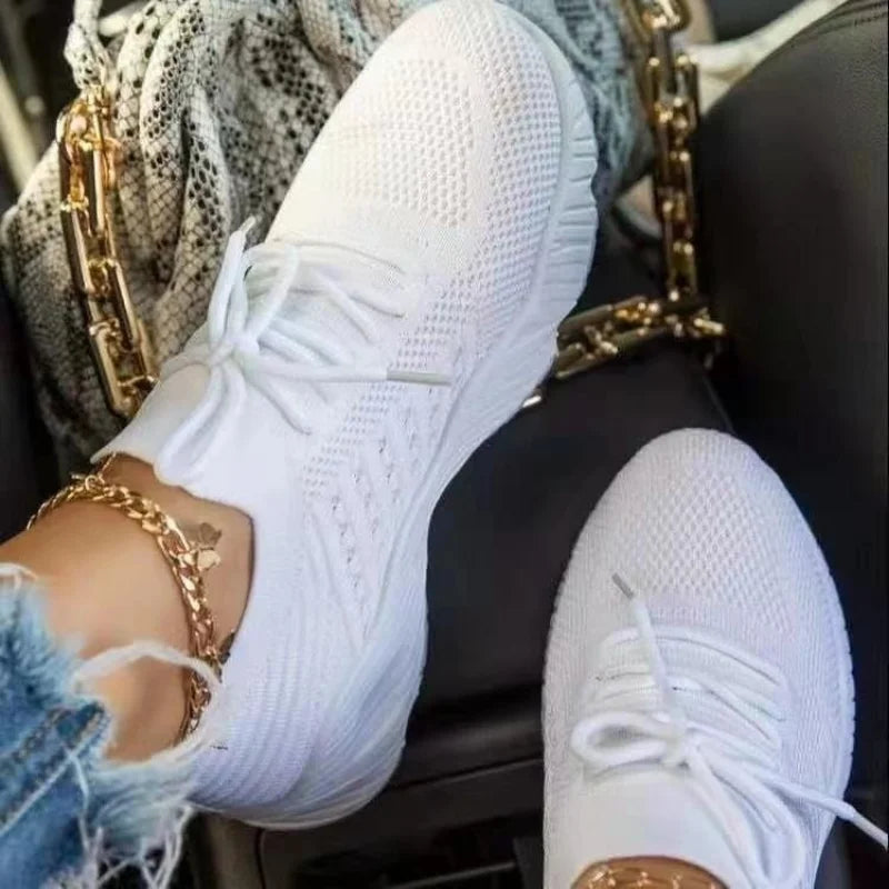 Women Casual Sneakers Lace-up Shoes Ladies Platform Sneakers Female Shoes
