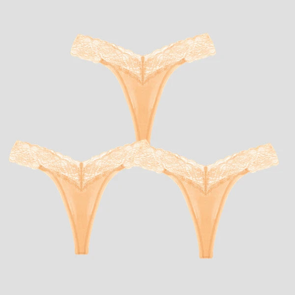 3 PCS/Lot Seamless Panties Set Women Sexy Lace Underwear Female Soft Cotton Thongs Woman Breathable Tangas