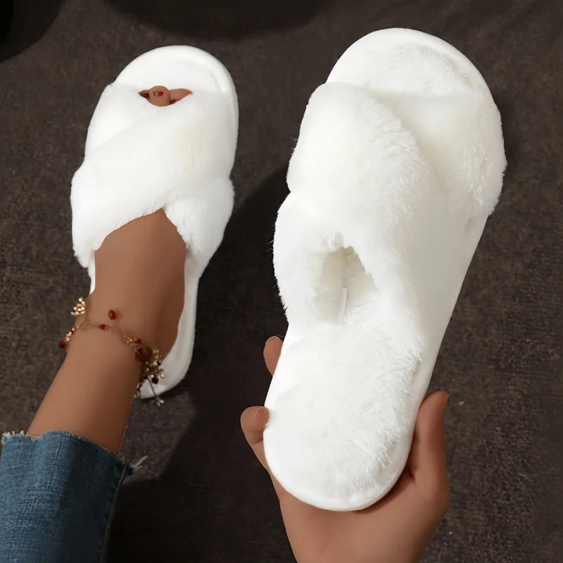 Slippers Women Indoor Light Warm Plush Home Slippers Woman