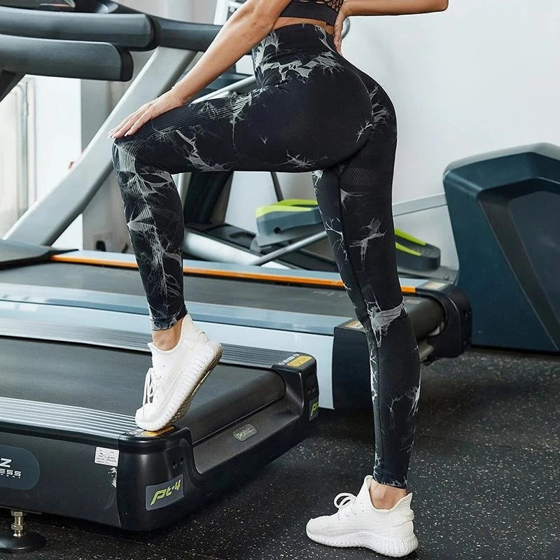 Sexy Women Gym Yoga Leggings High Waist Push Up Legging Seamless Fitness Workout Leggins Sports Tights Running Pants