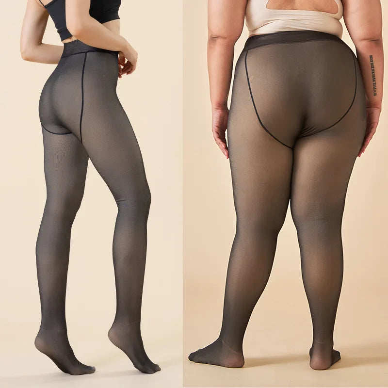 Thick white pantyhose stockings women warm winter sexy translucent pantyhose leggings female high waist elastic slim pantyhose