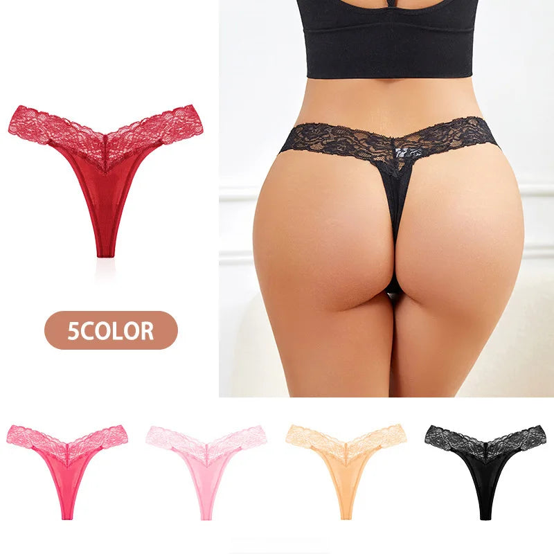 3 PCS/Lot Seamless Panties Set Women Sexy Lace Underwear Female Soft Cotton Thongs Woman Breathable Tangas