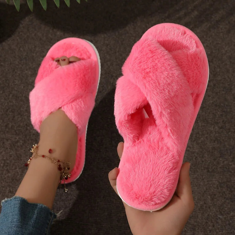 Slippers Women Indoor Light Warm Plush Home Slippers Woman