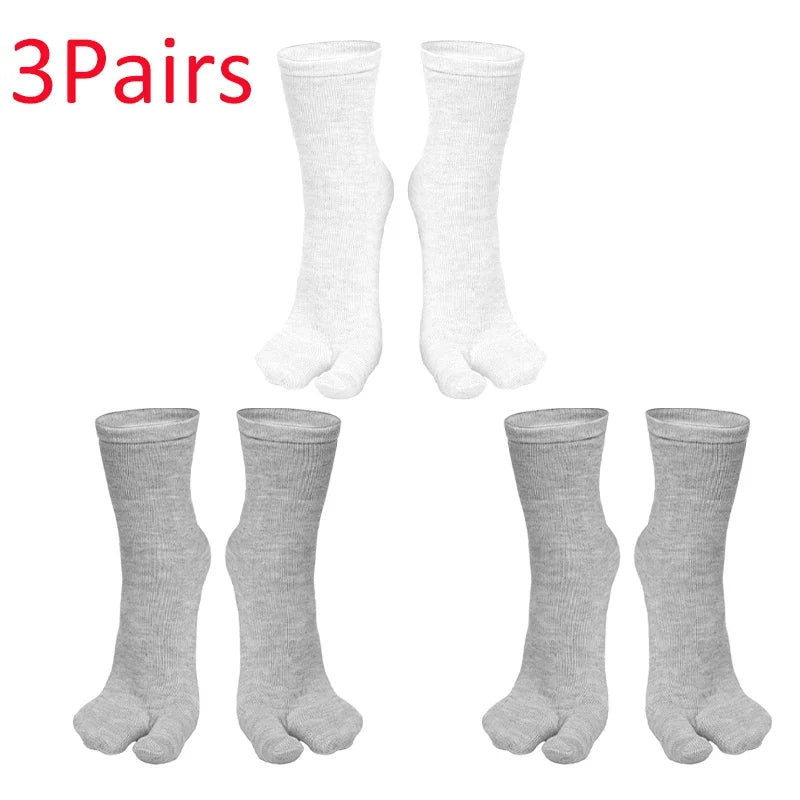 Socks for Women Summer Fiber Two Finger Socks Kimono Flip Flop Sandal Split Tabi Toe Sock