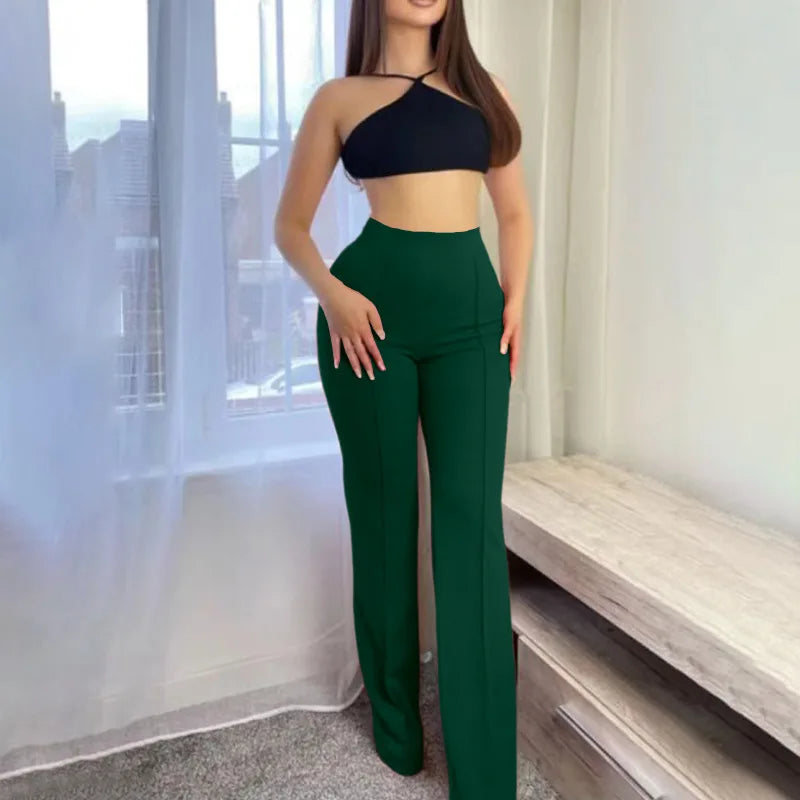 Women's slim bell-bottoms pants Trendy spring autumn.