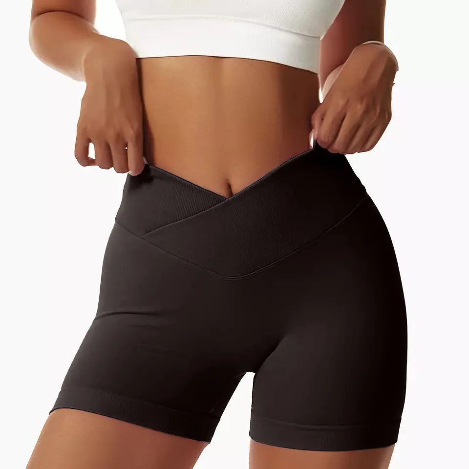 Yoga Impact Shorts Women Scrunch Bum Gym Shorts Low Waist Seamless Yoga Shorts Workout Biker Short Stretch Fitness Short Pants