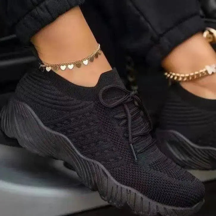 Women Casual Sneakers Lace-up Shoes Ladies Platform Sneakers Female Shoes