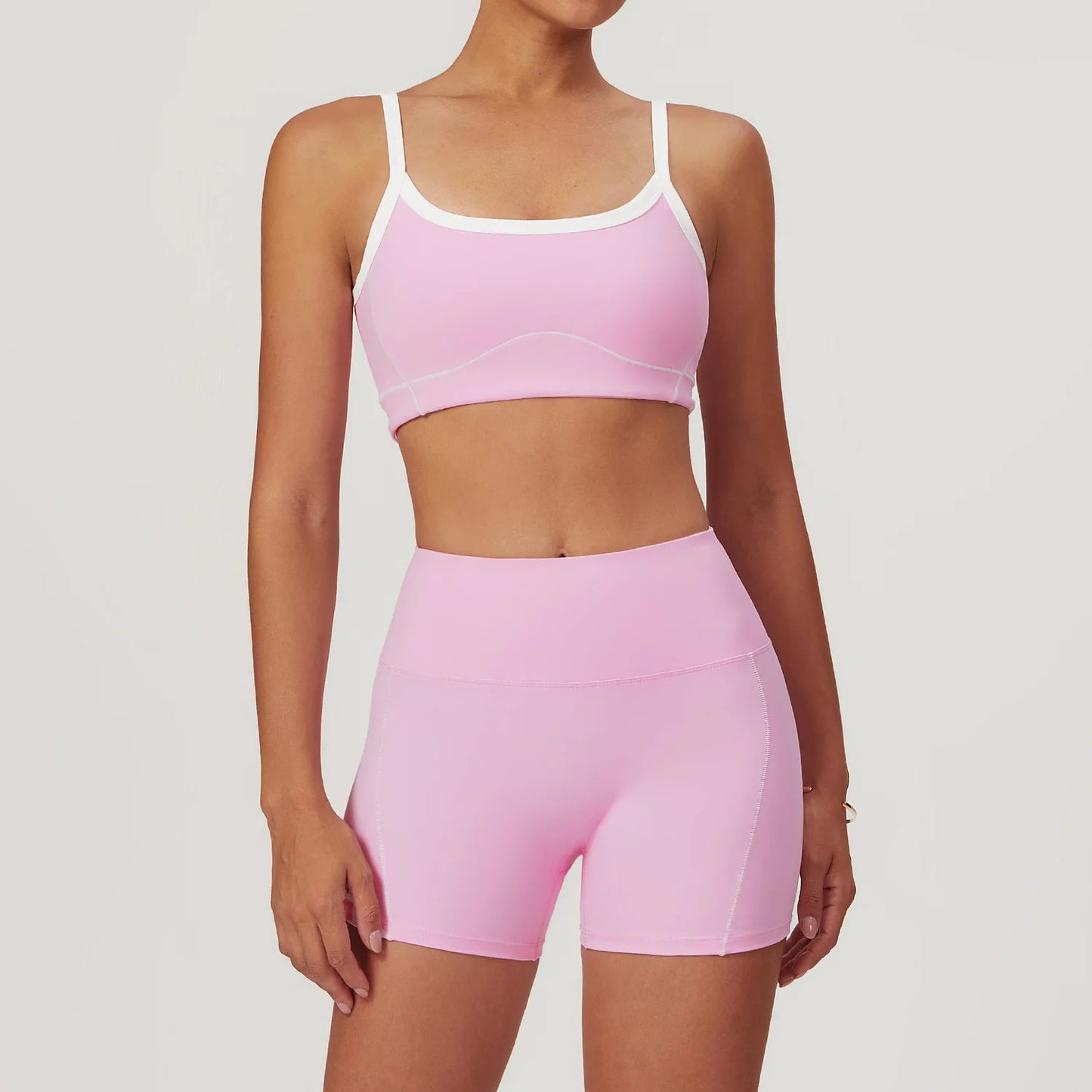 Yoga Set Women Sport Bra Gym Workout Legging High Waist Wide Flare Pant Fitness Sports Shorts Active Wear Suit