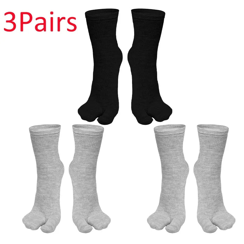 Socks for Women Summer Fiber Two Finger Socks Kimono Flip Flop Sandal Split Tabi Toe Sock