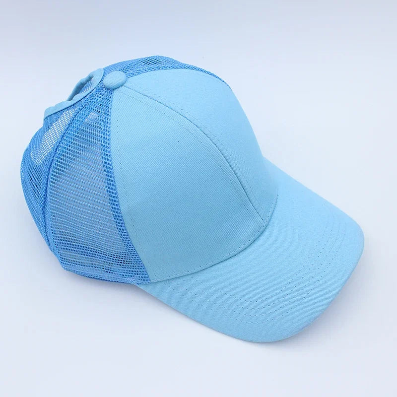High Ponytail Baseball Cap for Women Spring Summer Sun Hat Running Snapback Hat Messy High Bun Women's Caps Female