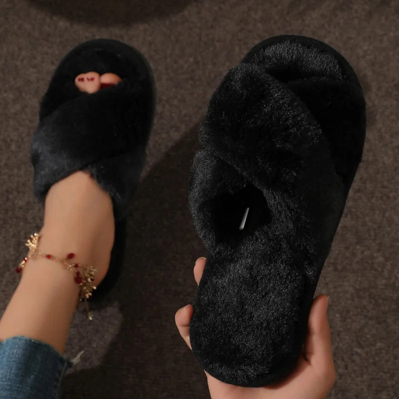 Slippers Women Indoor Light Warm Plush Home Slippers Woman
