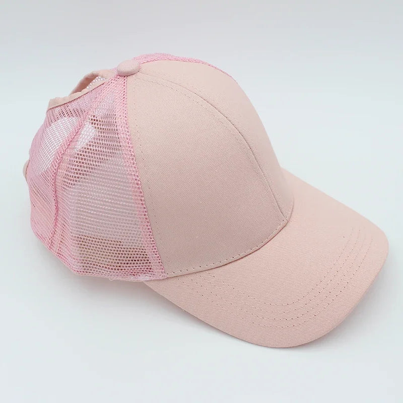 High Ponytail Baseball Cap for Women Spring Summer Sun Hat Running Snapback Hat Messy High Bun Women's Caps Female