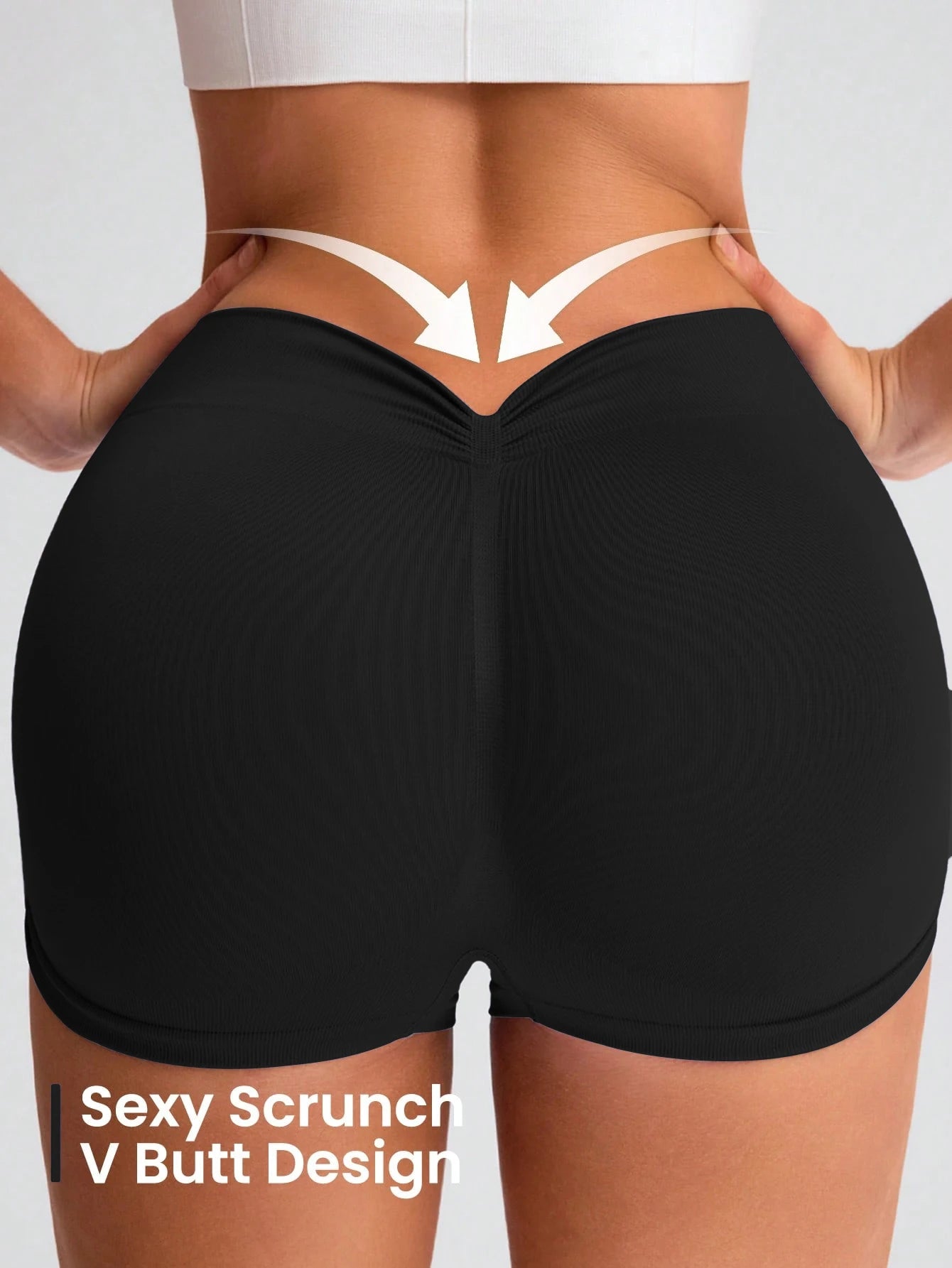 3 Piece Workout Shorts Women Seamless High Waist Butt Lifting Scrunch Yoga Gym Shorts