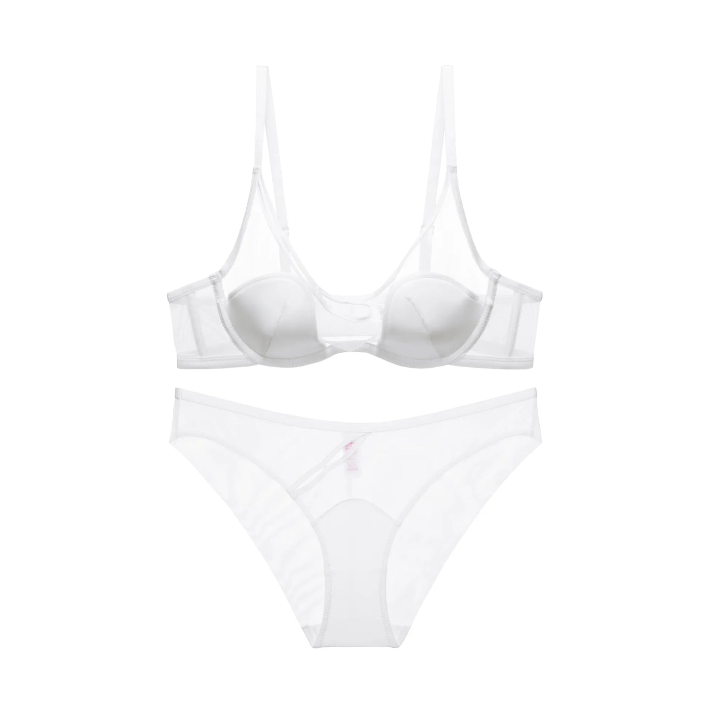 Sexy Lingerie Bra Suit Pure Desire Women's Summer Underwear French High-end Thin Style Gathered Breathable Bra Set Black