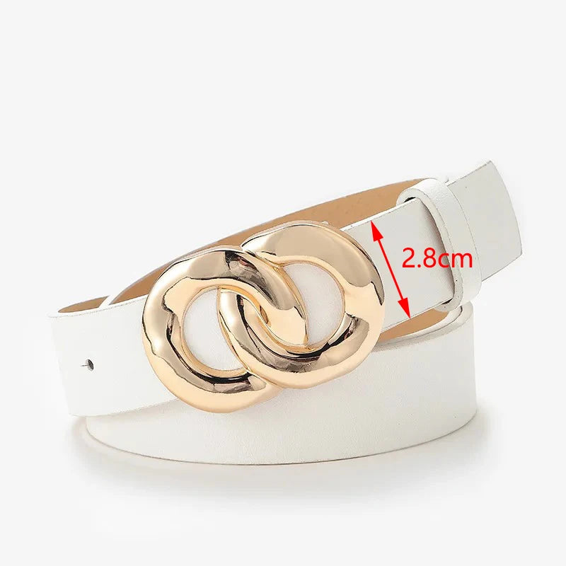 Women's Trousers Belt High Quality Women Waist Belts Fashion PU Leather Working Waistband Woman's For Jeans Belt