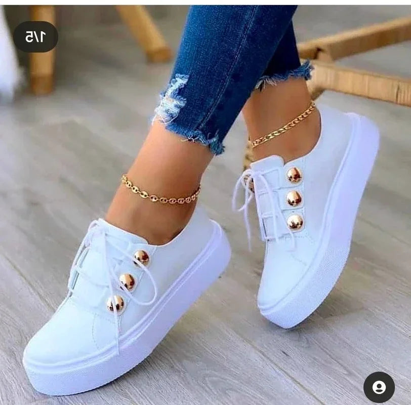 Women Casual Sneakers Woman Fashion Spring Leather PU Sneakers