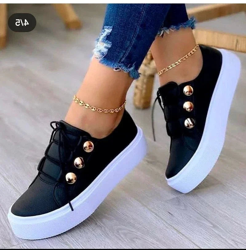 Women Casual Sneakers Woman Fashion Spring Leather PU Sneakers