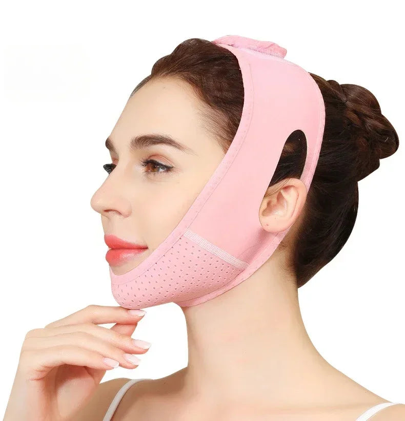 Women Breathable Face Slimming Bandage Cheek Chin Lift Belt Face Shaper Facial Massage Belt Beauty Skin Care.