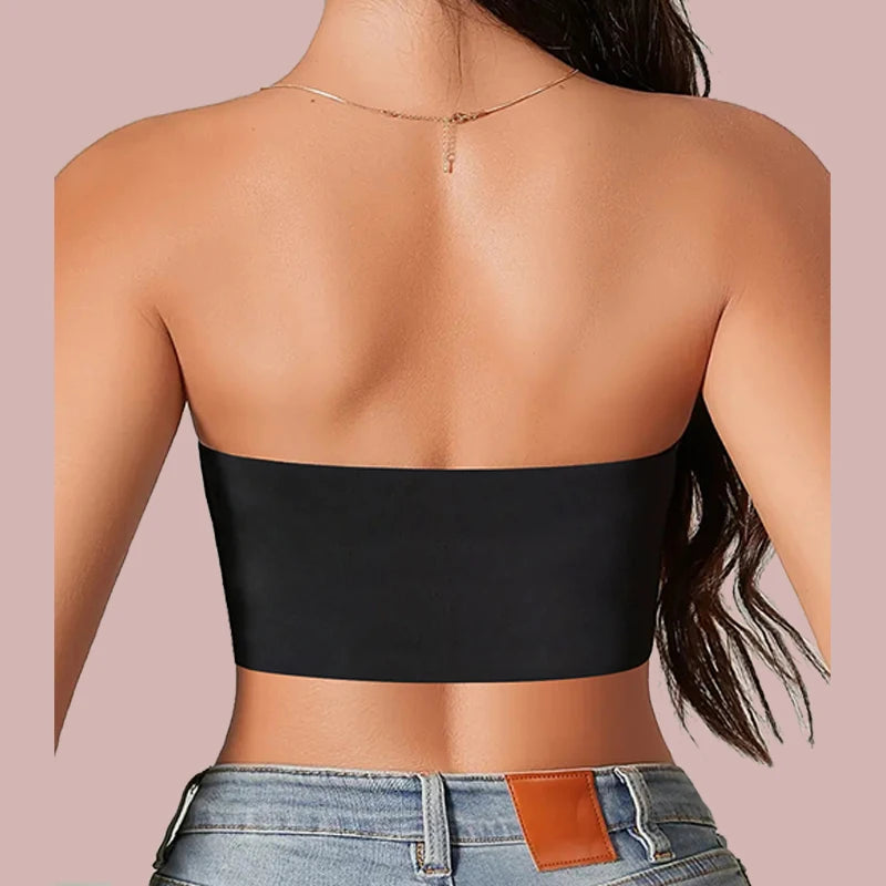 Women's bralette with front button, wireless, invisible anti-exposure.