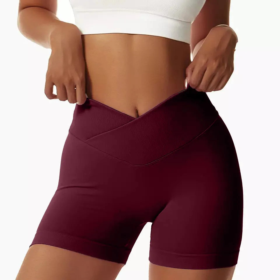 Yoga Impact Shorts Women Scrunch Bum Gym Shorts Low Waist Seamless Yoga Shorts Workout Biker Short Stretch Fitness Short Pants
