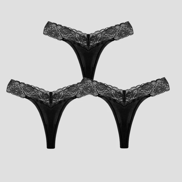3 PCS/Lot Seamless Panties Set Women Sexy Lace Underwear Female Soft Cotton Thongs Woman Breathable Tangas