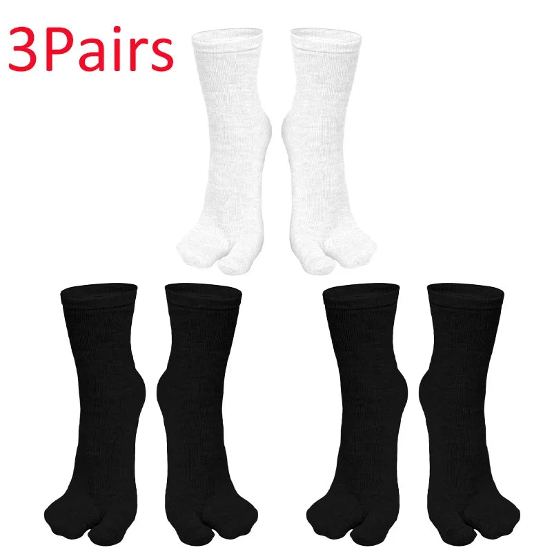Socks for Women Summer Fiber Two Finger Socks Kimono Flip Flop Sandal Split Tabi Toe Sock