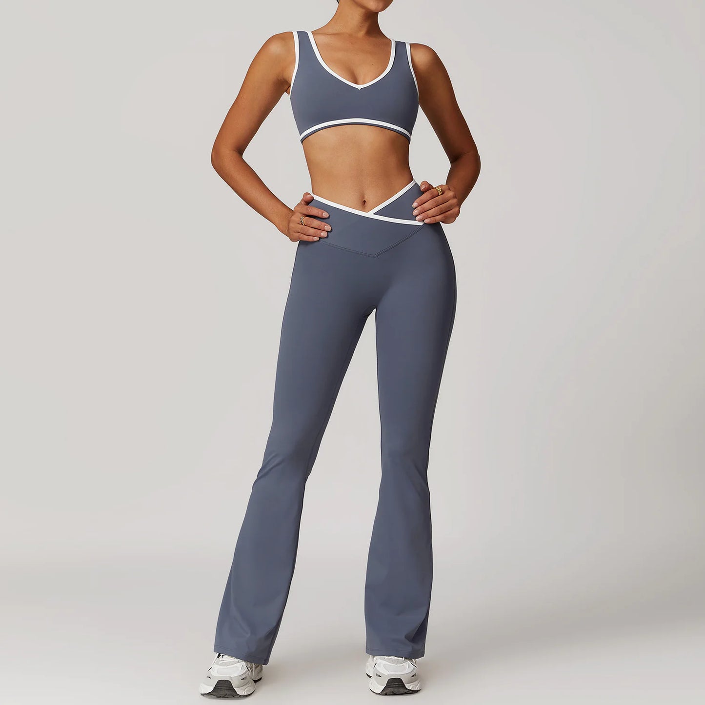 Cross High Top Sports Suit Female Fitness Yoga Clothes.