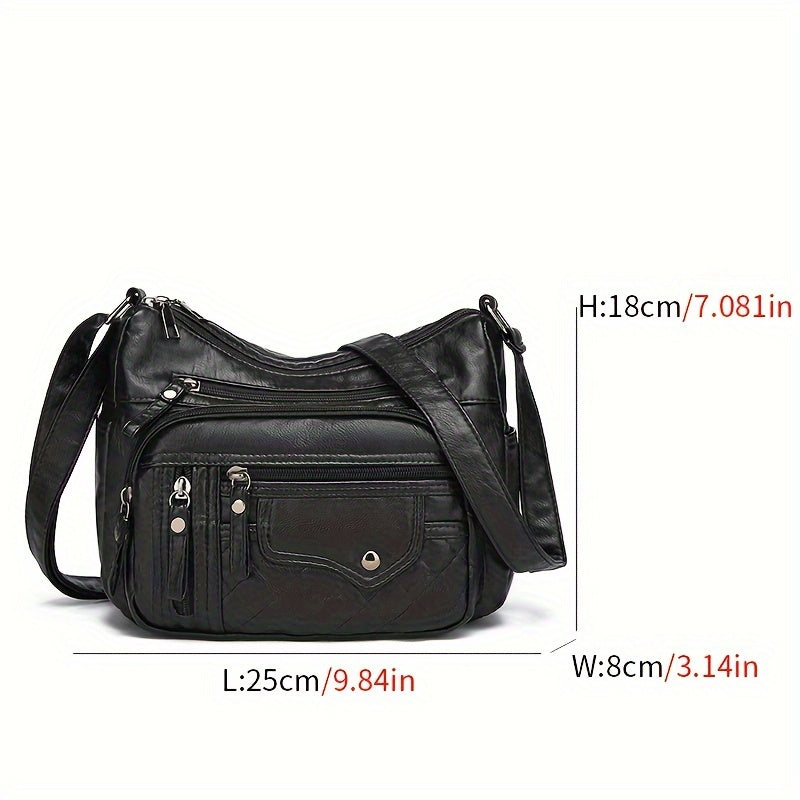 Vera | Multi Zipper Crossbody Bag
