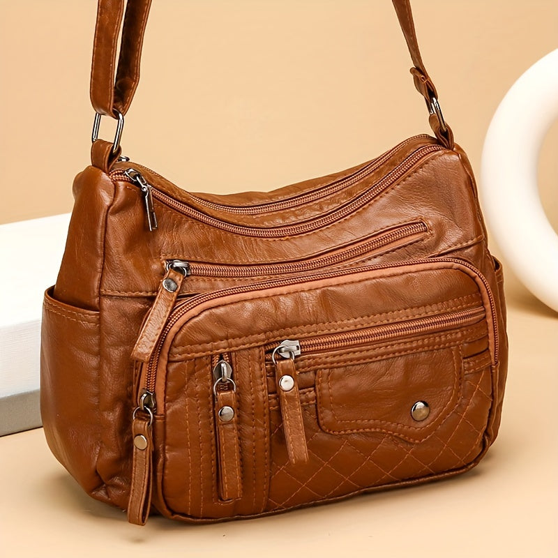 Vera | Multi Zipper Crossbody Bag