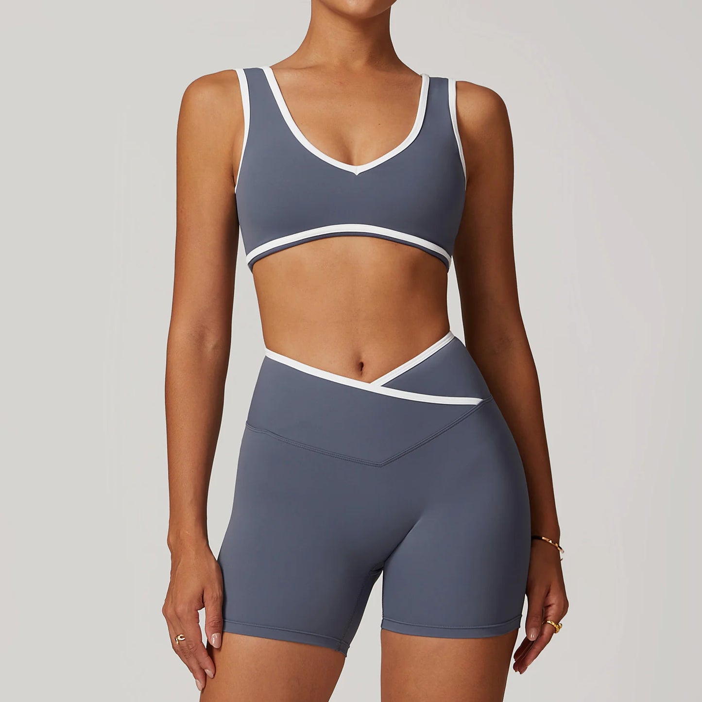 Cross High Top Sports Suit Female Fitness Yoga Clothes.