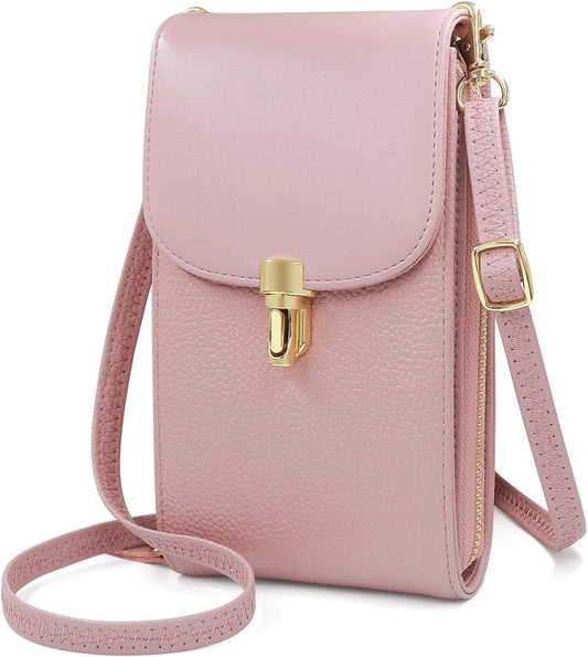 Women small cell phone shoulder strap genuine leather mini handbag shoulder strap.