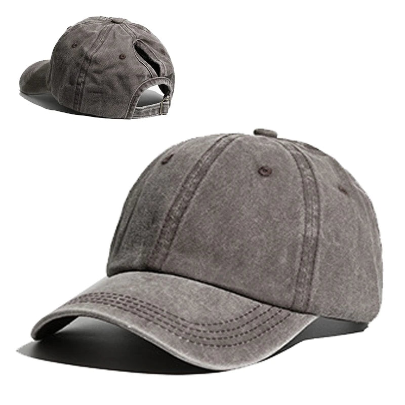 High Ponytail Baseball Cap for Women Spring Summer Sun Hat Running Snapback Hat Messy High Bun Women's Caps Female