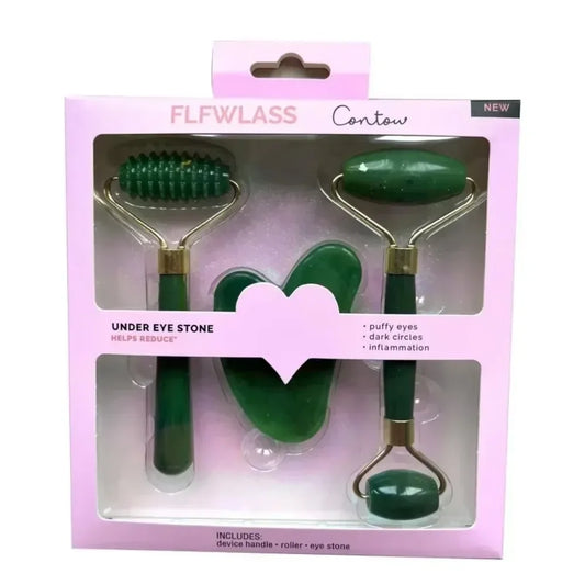 3pcs Resin Roller Massager for Face Body Gua Sha Set Facial Care Beauty Health Massage Tool Roller Non Jade Stone Face Massager
